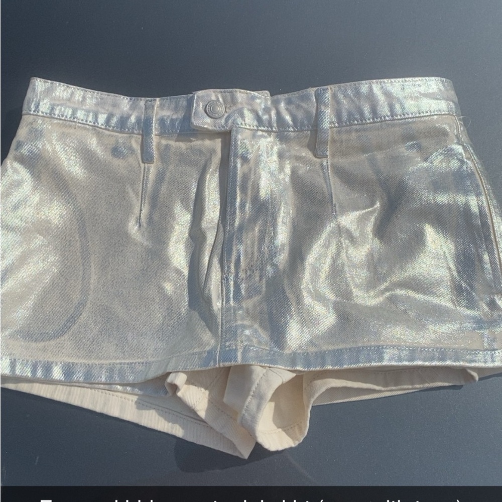 Free People Silver High Waist Skirt